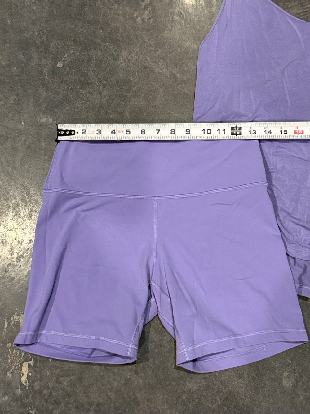Lululemon modal silk yoga Tank & align Short Set purple ash - Picture 6 of 12